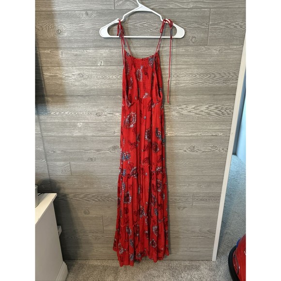 Intimately Free People Garden Party Red Comb‎ Size Small Maxi Dress - Picture 4 of 10